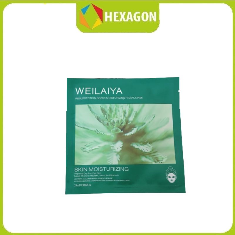 Mặt nạ tái sinh cỏ vạn năm Weilaiya - Weilaiya Resurrection Grass Moisturizing Facial Mask - 1 miếng