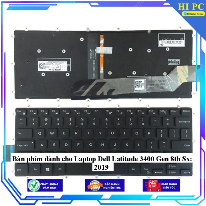 Bàn phím dành cho Laptop Dell Latitude 3400 Gen 8th Sx: 2019 - Hàng Nhập Khẩu