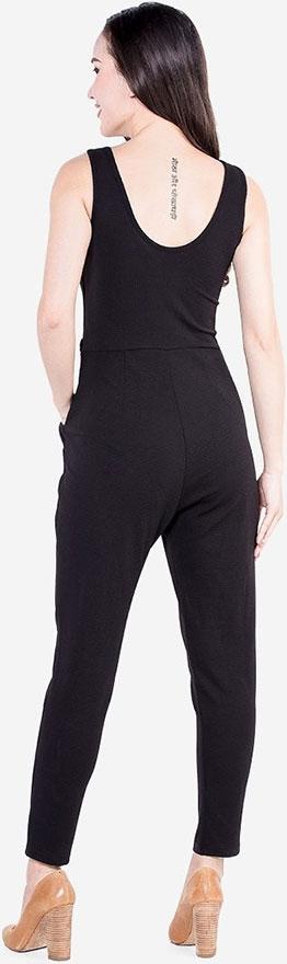 Bộ Jumpsuit Dài Cổ Nữ  Tim BDL01DE Màu Đen (Size