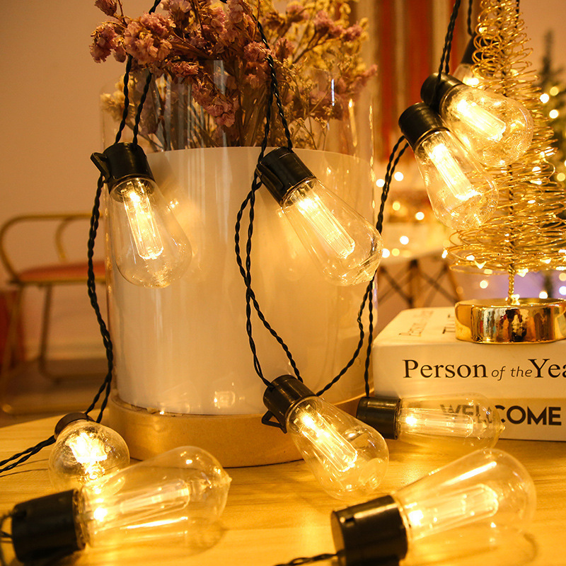 Đèn trang trí năng lượng mặt trời dây bóng led to, tiết kiệm điện, bóng siêu sáng, chống thấm nước - DA3176