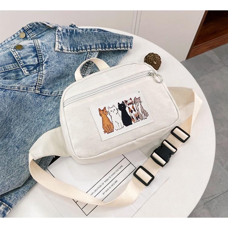 Túi Đeo chéo nữ mini Hình chú Mèo quai xách RB1 Shalla