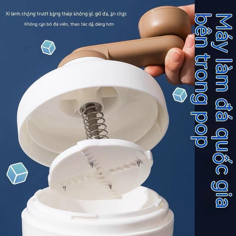 Máy Bào Đá Tuyết Cầm Tay Siêu Mịn - Máy Xay Đá Bào Mini Tiện Lợi, Lưỡi Dao Bằng Thép Không Gỉ