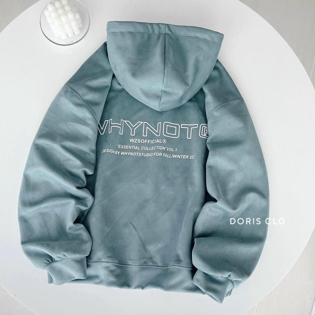 Áo Khoác Nỉ Hoodies sweater Nam Nữ In Logo Chữ WHYNOT Siêu Dễ Thương, Chất Nỉ Ngoại