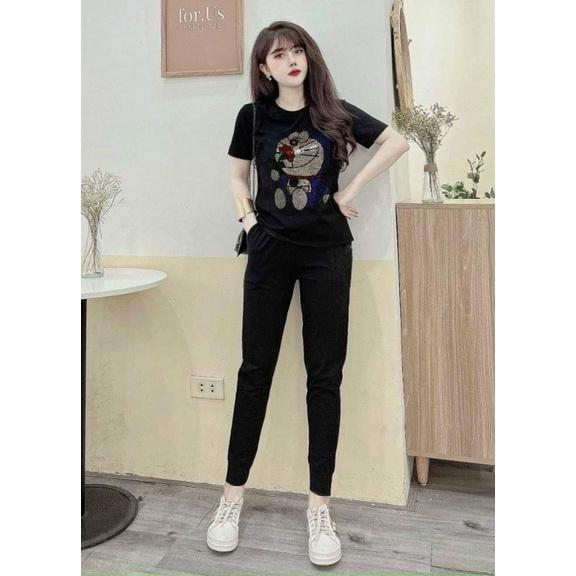 BỘ ĐỒ THỂ THAO NỮ ĐÍNH ĐÁ CAO CẤP