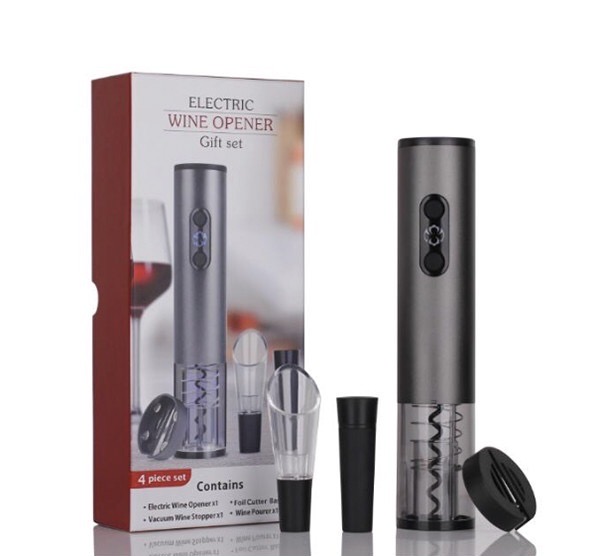 Set quà mở rượu vang bằng điện 4 món (Dụng cụ mở rượu vang sử dụng pin) SUNWAY