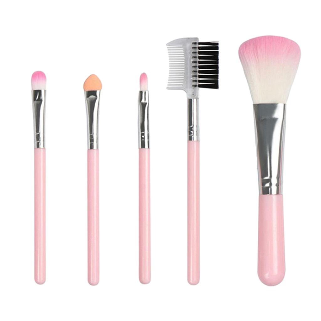 5 Miếng Fluffy Makeup Brush Eyeshadow Applicator Cream Blending Brush Kit