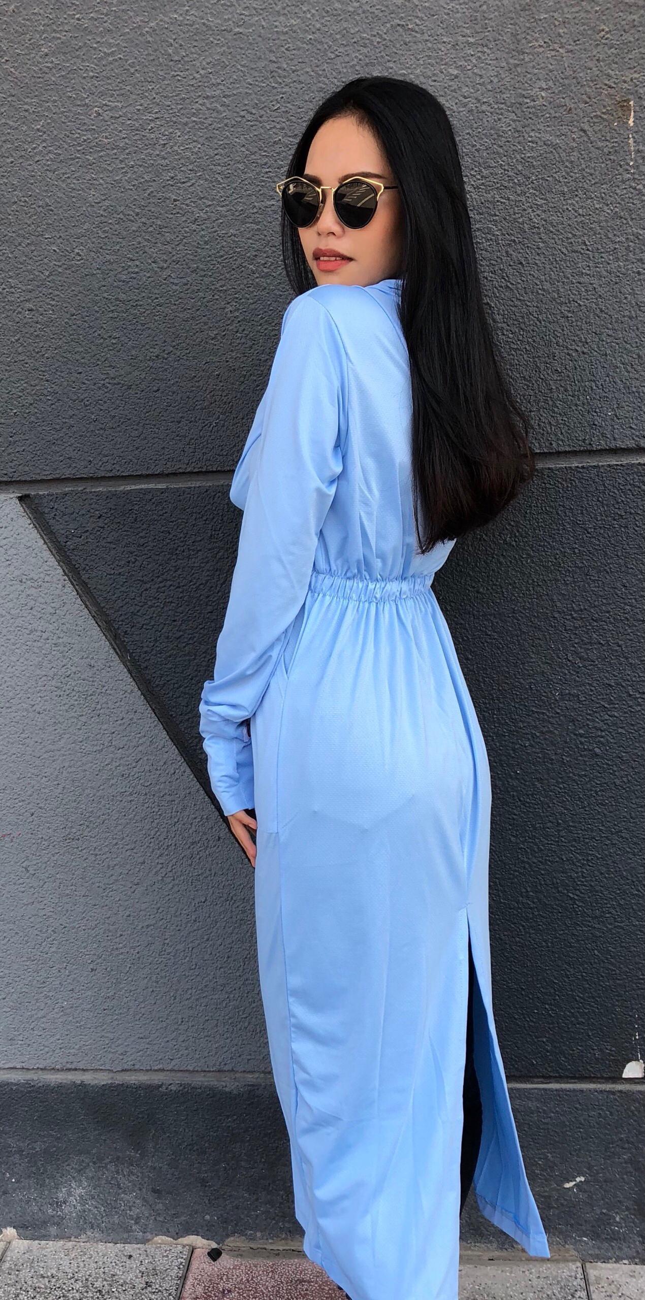 Vải thun lạnh mịn mát chống tia UV]- Áo chống nắng dáng dài che phủ toàn thân chống nắng chất mát lạnh thooải mái nhiều màu sắc