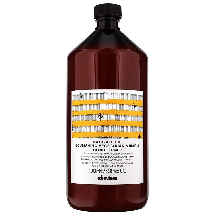 DAVINES Naturaltech Nourishing Vegetarian Miracle conditioner 1000ml - Dầu xả cấp dưỡng bảo vệ tóc khô hư tổn