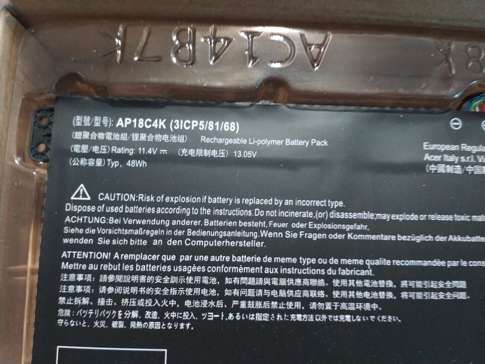 Pin dành cho ACER ASPIRE A514-52 A515-43 A515-54 AP18C4K KT.00304.012