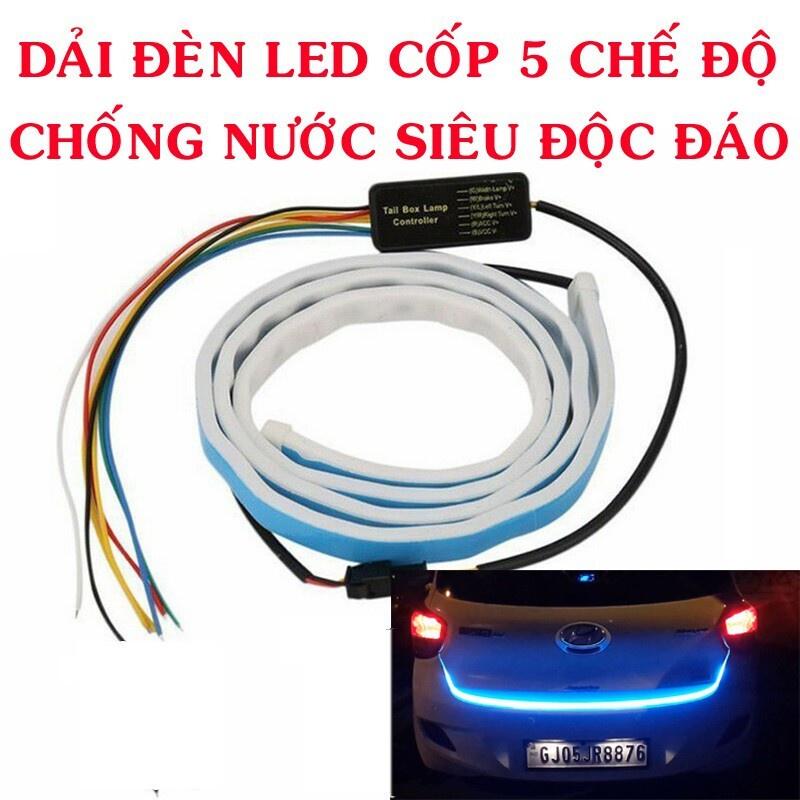 Dây đèn LED Cốp ô tô dải 7 màu chạy 12V 6 chế độ sáng phong cách xế sang dài 1.2m và 1.5m.