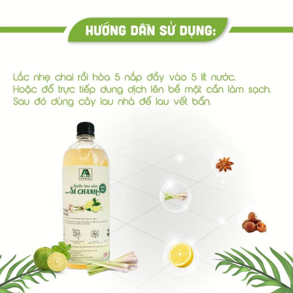 Nước lau nhà thơm mùi sả chanh, Nuoc lau sàn đuổi muỗi và côn trùng tinh dầu Sả chanh AN AN.