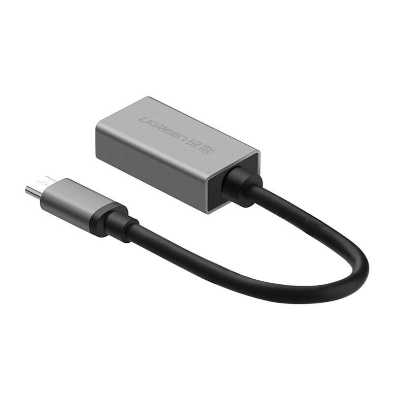 Ugreen UG30895US202TK 15CM màu Đen Cáp chuyển đổi MICRO USB sang USB âm hỗ trợ OTG - HÀNG CHÍNH HÃNG