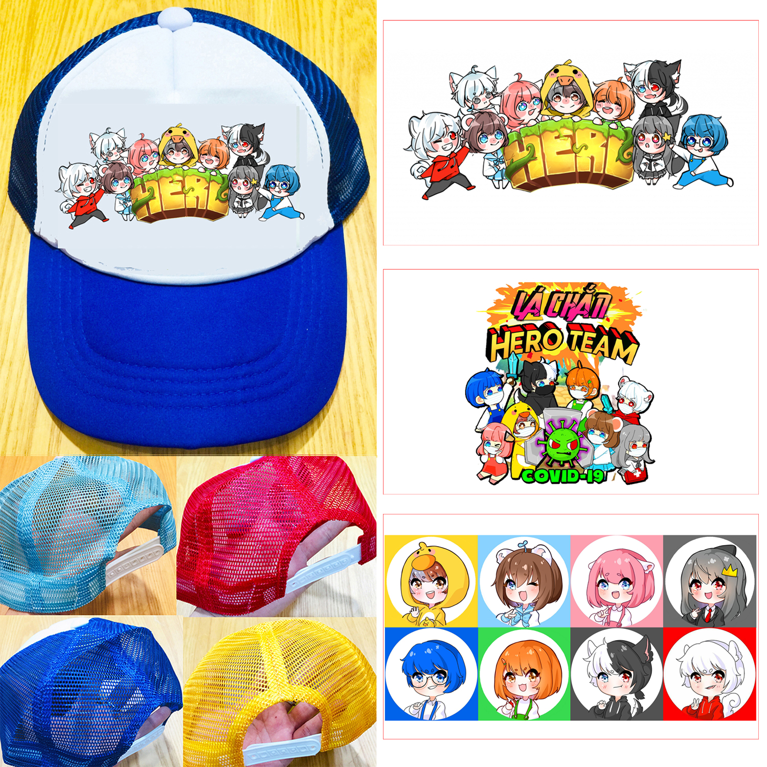 Mũ nón Hero Team