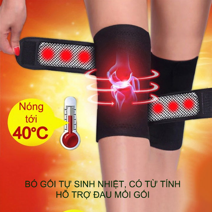 Bó gối sinh nhiệt thế hệ mới giúp bảo vệ và hỗ trợ đau mỏi khớp gối BG03 (1 đôi)