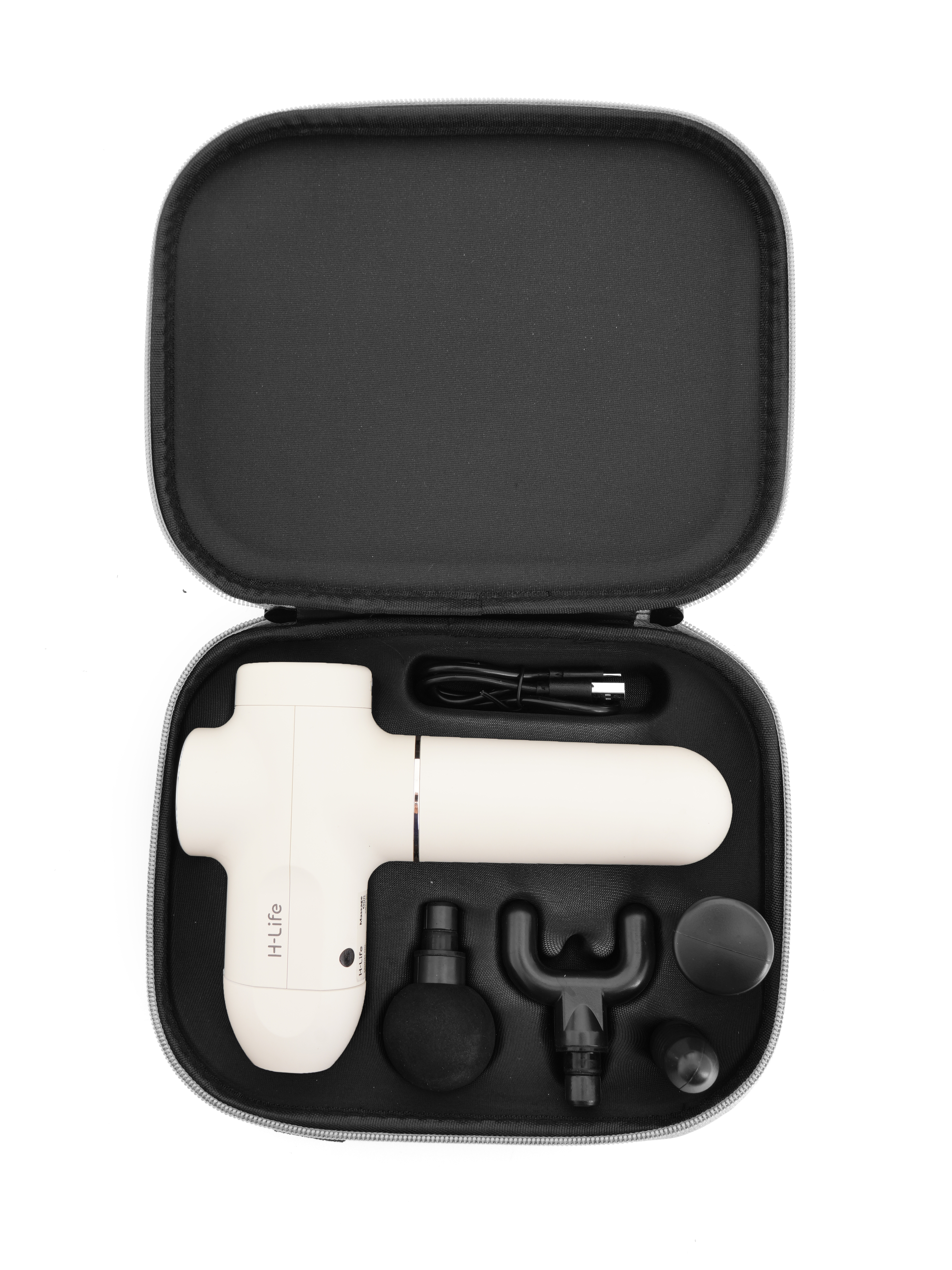 Máy massage H-Life cầm tay cao cấp - Có hộp đựng - 6 cấp độ, 4 đầu massage H-Life, pin 2000mAh - Cobihome