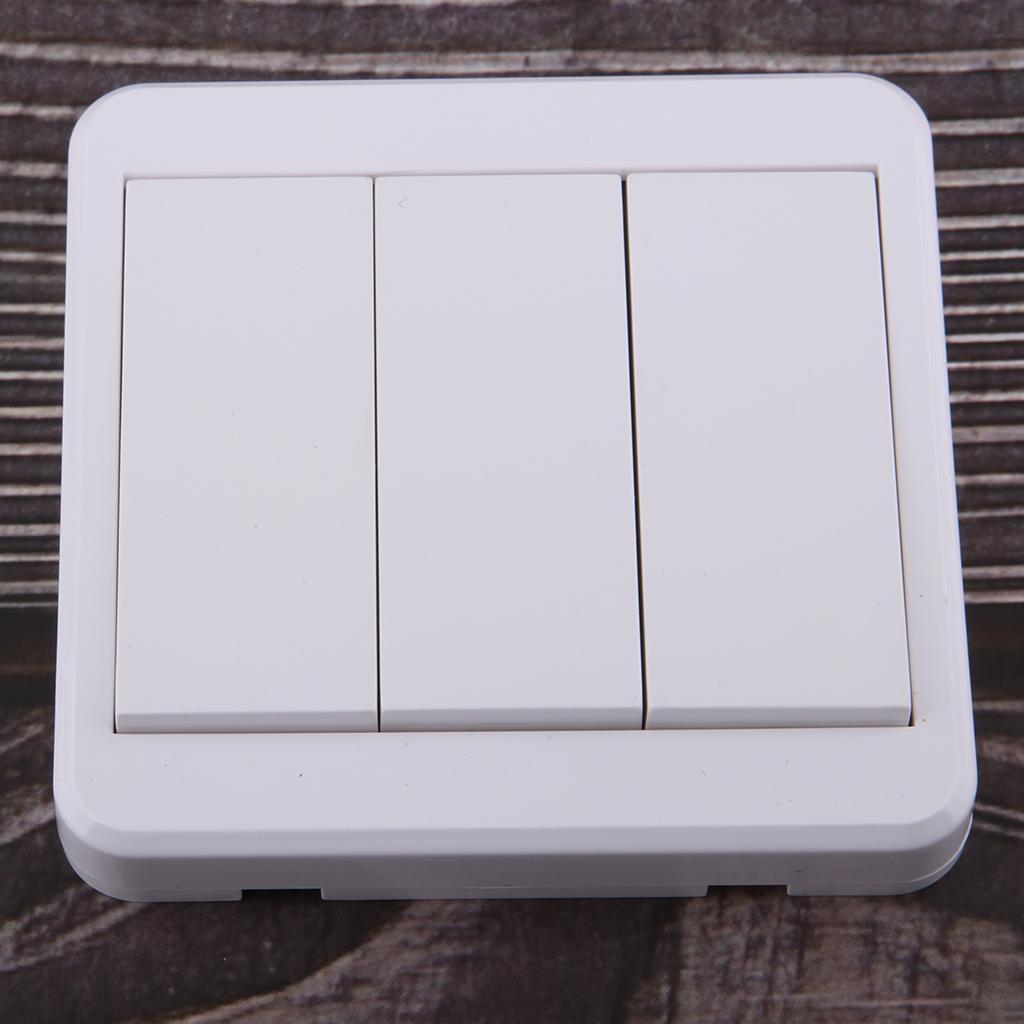 Lovoski Wireless Fireproofing Remote Control Light Switch Wall Panel 3 Way