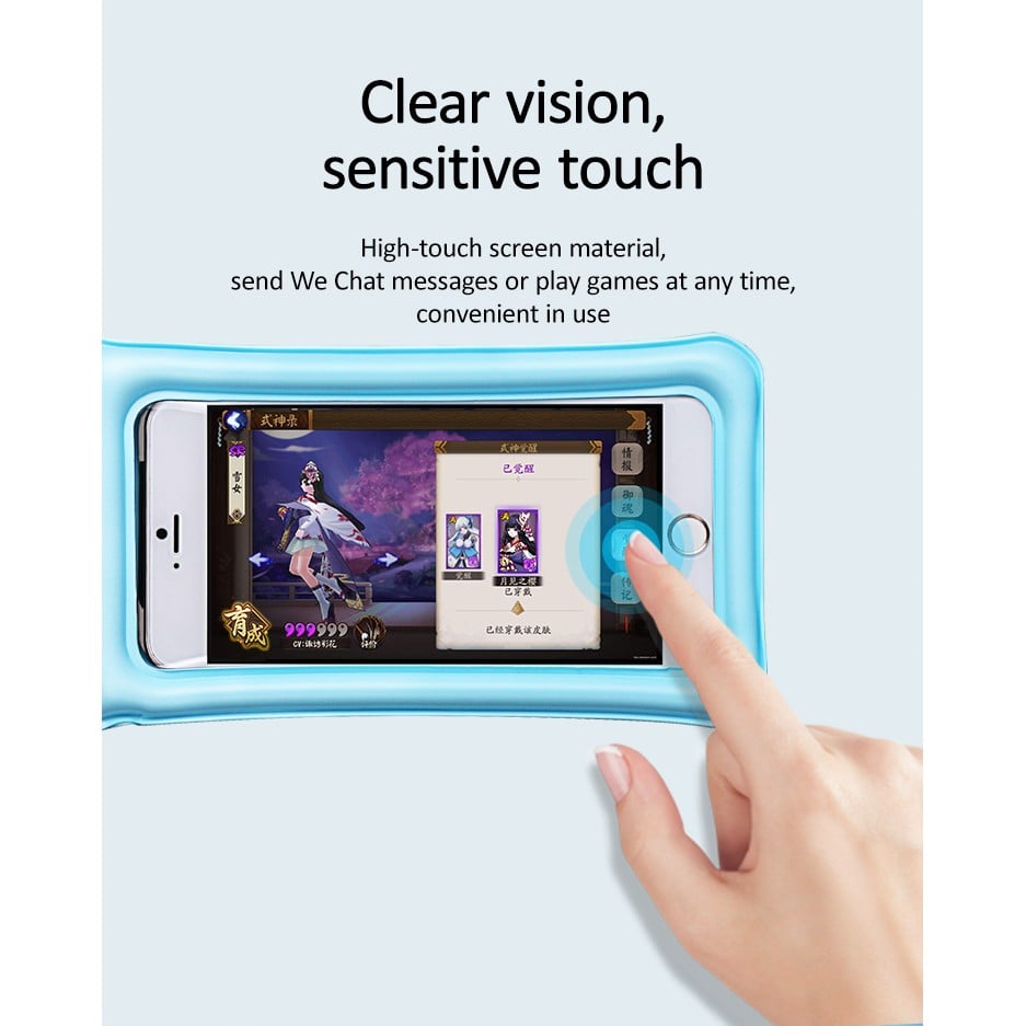 Túi chống nước IP68 USAMS YD011 dùng cho điện thoại dưới 7inch chế độ xem HD - Hàng Chính Hãng