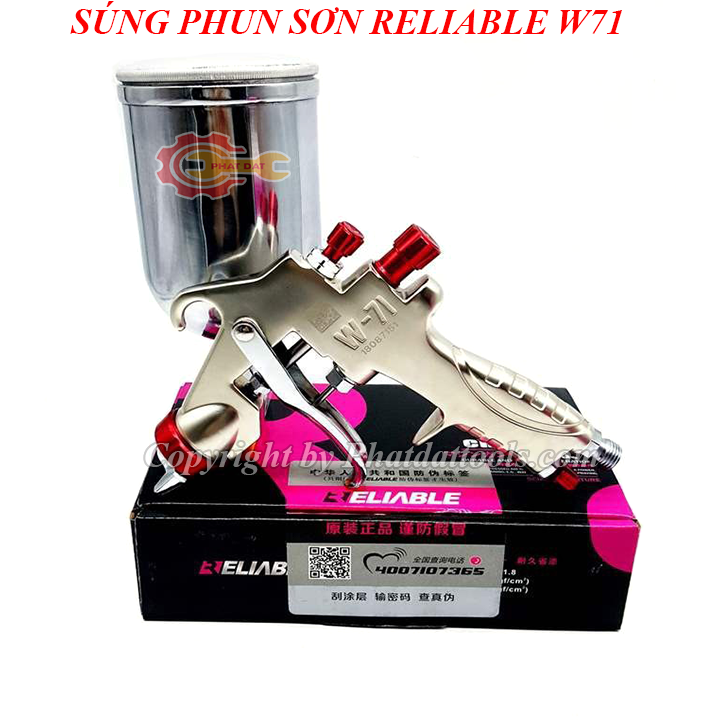 Súng phun sơn RELIABLE CHRB - W71 cao cấp - Hàng xuất Nhật - Bảo hành 6 tháng