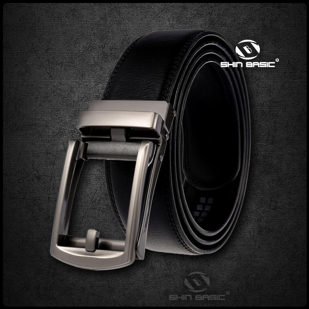 Dây Thắt Lưng, Nịt Nam Da Bò Cao Cấp - ShinBasic, Bảng Khoá Tự Động, Thời Trang Công Sở,  BELTS21BAS09-1