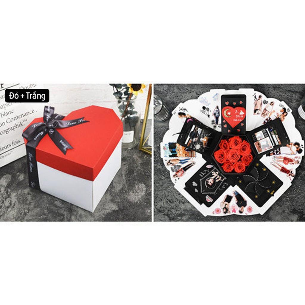 Hộp Quà Trái Tim - LOVE BOX TRUE LOVE (19.5x19.5x13cm) 100% Handmade