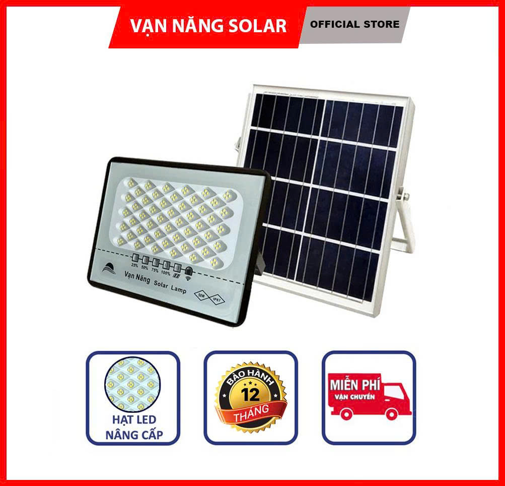 Đèn năng lượng mặt trời chống lóa Vạn Năng Solar 50w