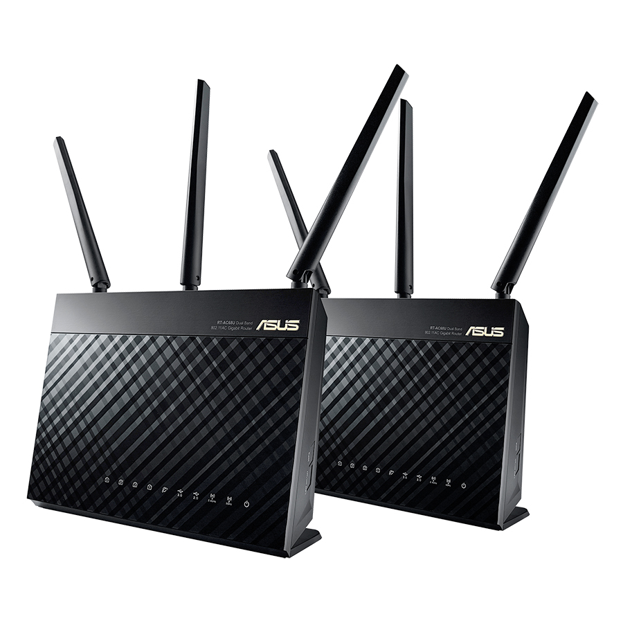 Router Wifi Mesh Asus RT-AC68U (2 Pack) Băng Tần Kép AC1900 - Hàng Chính Hãng