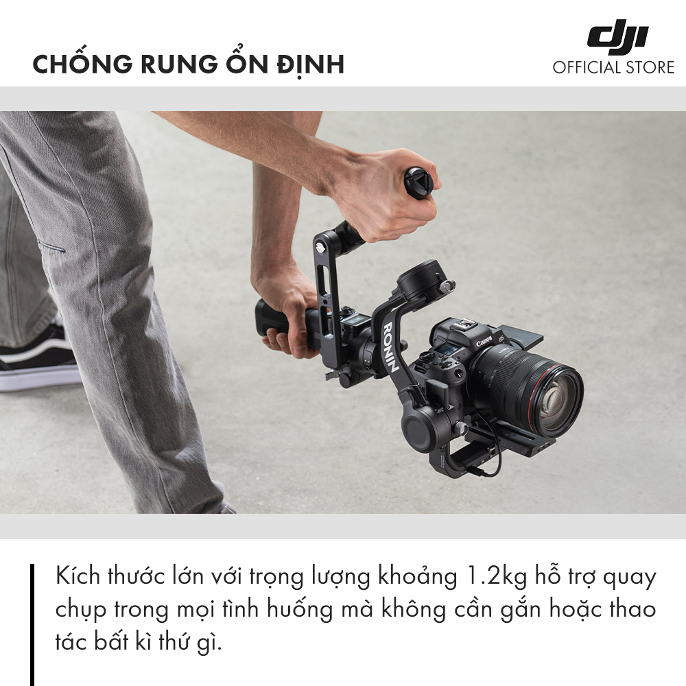 Tay cầm gimbal DJI Ronin RSC 2 Single chống rung máy ảnh Hàng chính hãng