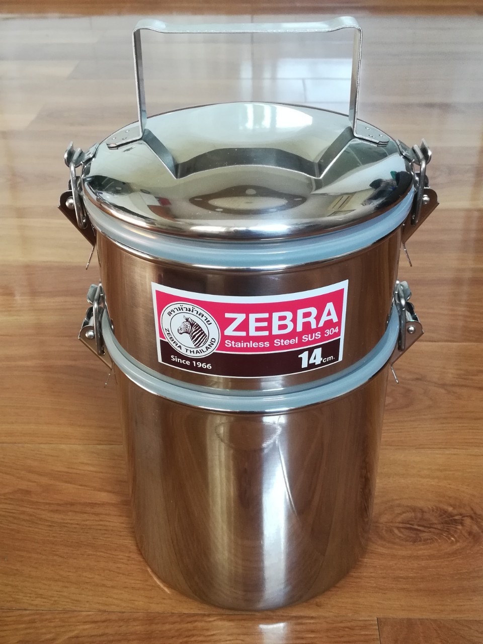 Camen Inox Zebra Thái Lan Chống Tràn 14cm 2 Ngăn-150255