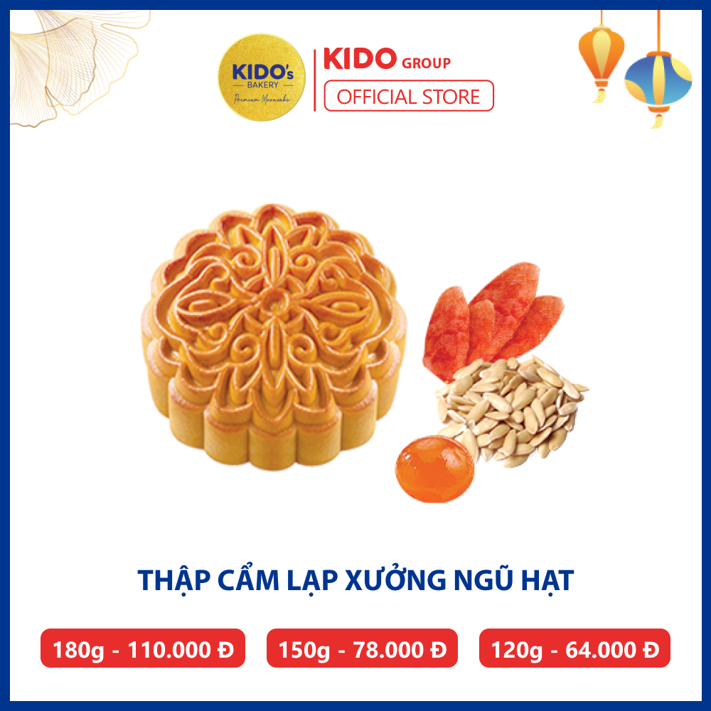 [HỎA TỐC] COMBO Bánh trung thu KIDO’s Bakery - Hộp 2 hoặc 4 Bánh - Thu Đoàn Viên