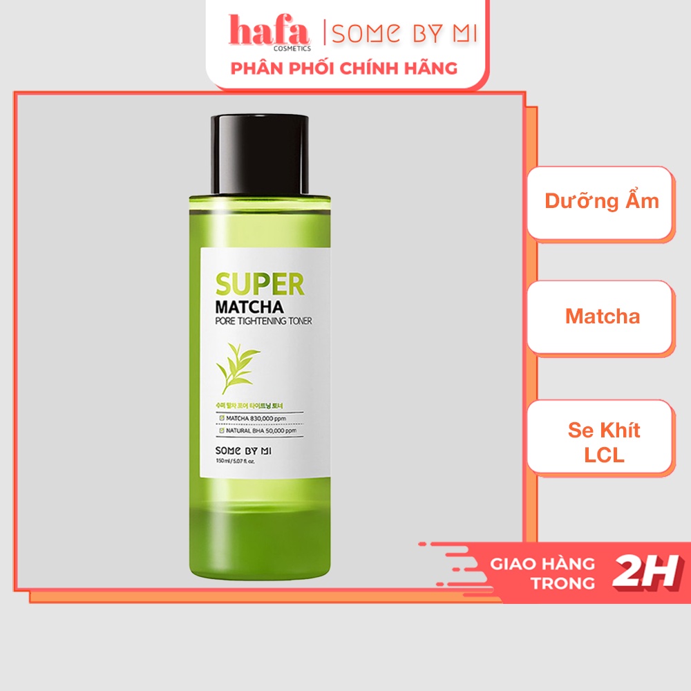 Nước Hoa Hồng Se Khít Lỗ Chân Lông Some By Mi Super Matcha Pore Tightening Toner 150ml + Tặng Kèm 1 Băng Đô Tai Mèo (Màu Ngẫu Nhiên)