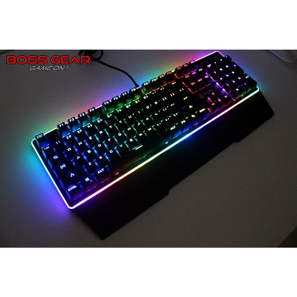 Bàn phím cơ Edra EK308 Led RGB - Kê tay - Blue switch - Led viền - Chống nước - Hàng Chính Hãng