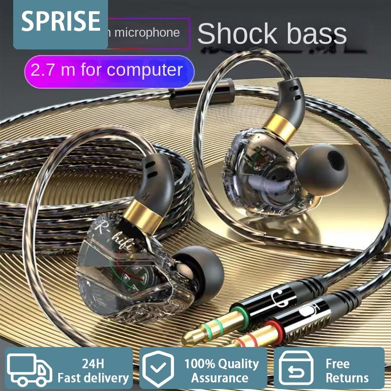 Tai nghe có dây TEKKIN KJ18 Bass Có Mic Khử Tiếng Ồn HiFi Kép 3.5mm - hàng chính hãng - 3,5 mm kép màu đen