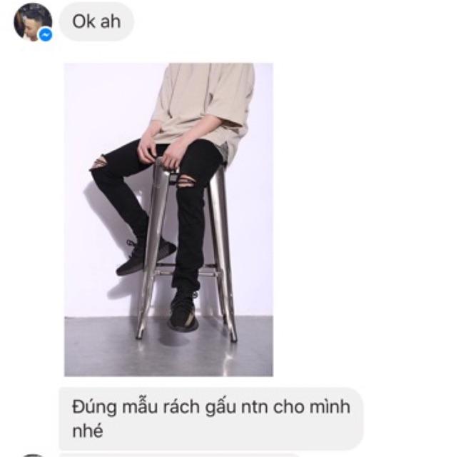 Quần jean rách gối nam đẹp