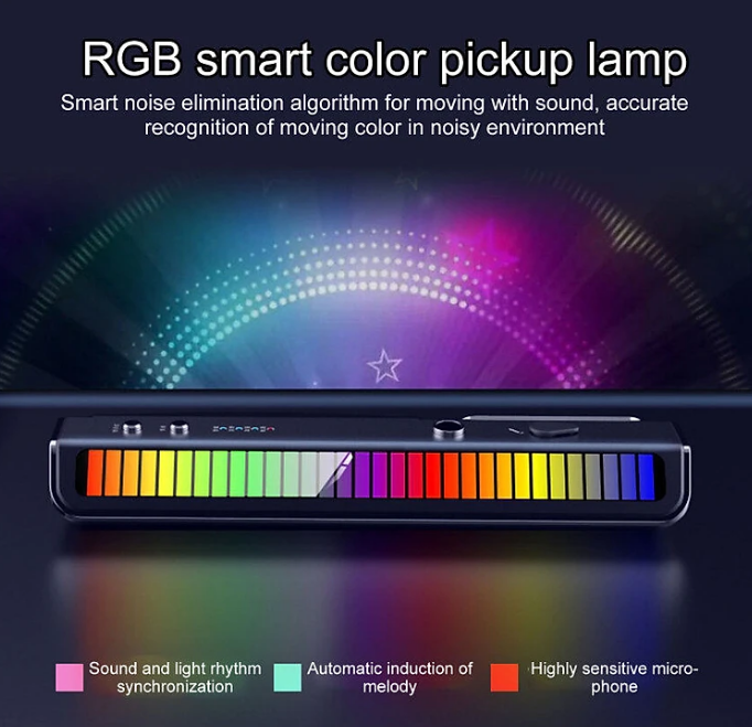 It shop - Nước hoa ô tô NaNo kiêm Bảng ghi số đỗ xe Cảm biến nhấp nháy theo nhạc Led RGB, tặng kèm 2 chai tinh dầu