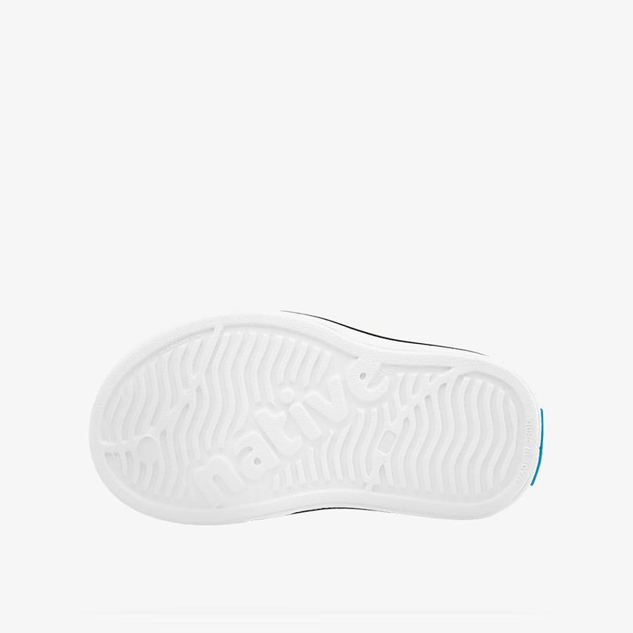 Giày Lười Trẻ Em NATIVE Miles Print Junior - Shell White/ Shell White/ Itty Bitty Blue Scribble - 32.5