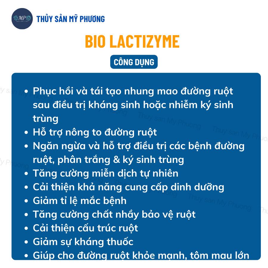 Men tiêu hóa enzyme nông to đường ruột Bio Lactizyme ngừa phân trắng kích thích ăn lớn nhanh tôm thẻ cá lươn ếch ốc baba