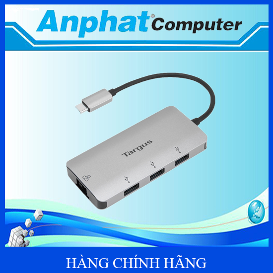 Hub TARGUS 4-Port USB 3.0 và Ethernet 4 in 1  ACA959 - Hàng Chính Hãng