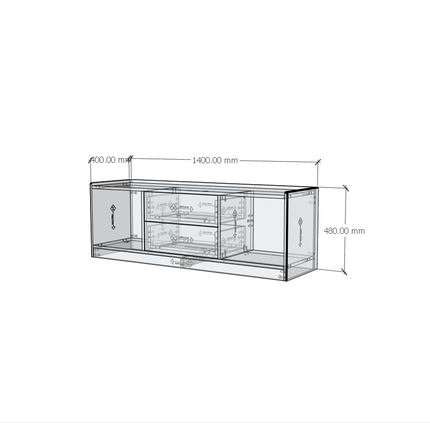 HAPPY FURNITURE , Gỗ tự nhiên , Tủ lưu trữ 1 cửa mở - GAMZE , KTV_060, 140cm x 40cm x 48cm