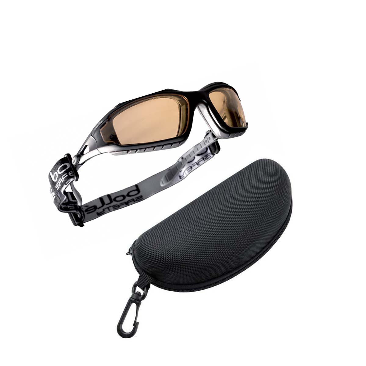 Kính bảo hộ BOLLE 1652010A TRACPSJ Tracker 2 Safety Spectacle Amber Anti-Scratch/Anti-Fog Len