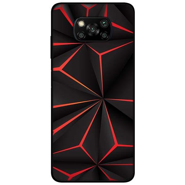 Ốp lưng dành cho Xiaomi Poco X3 mẫu Họa Tiết Đỏ Đen