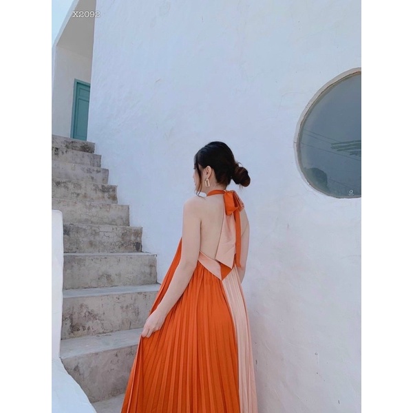 ĐẦM MAXI CỔ YẾM DẬP LY BIG SIZE - HẬU NGUYỄN STORE