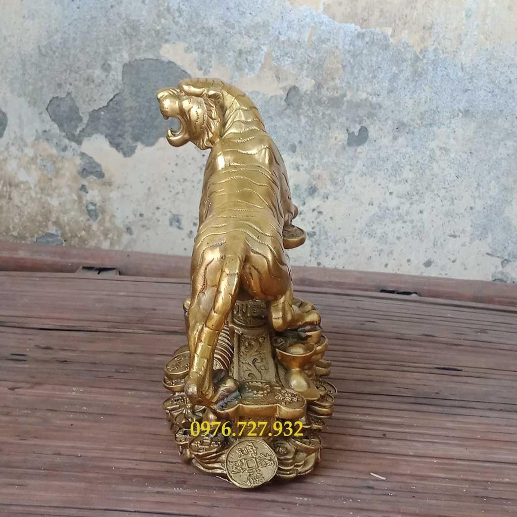 Tượng hổ phong thủy, hổ đồng đứng gậy như ý, bán tượng hổ đồng