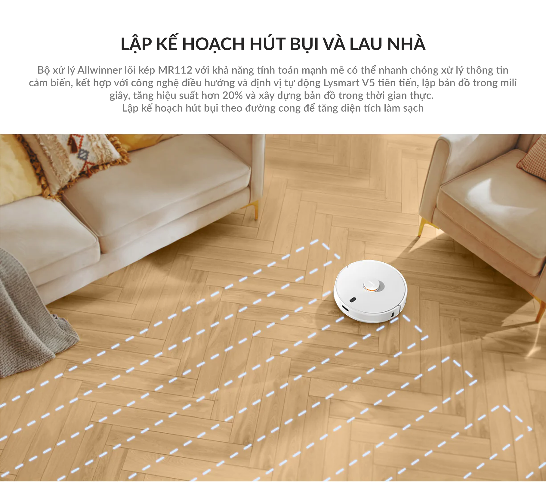 Robot hút bụi Lydsto R1 PRO thông minh có định vị bằng hệ thống cảm biến LDS - Hàng chính hãng