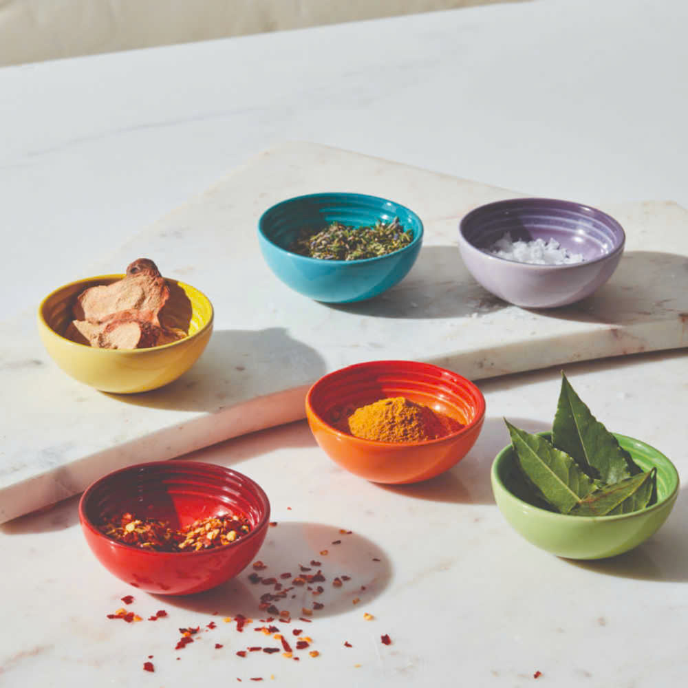 Set 6 bát chấm cầu vồng Le Creuset Đường kính 7cm Hàng chính hãng