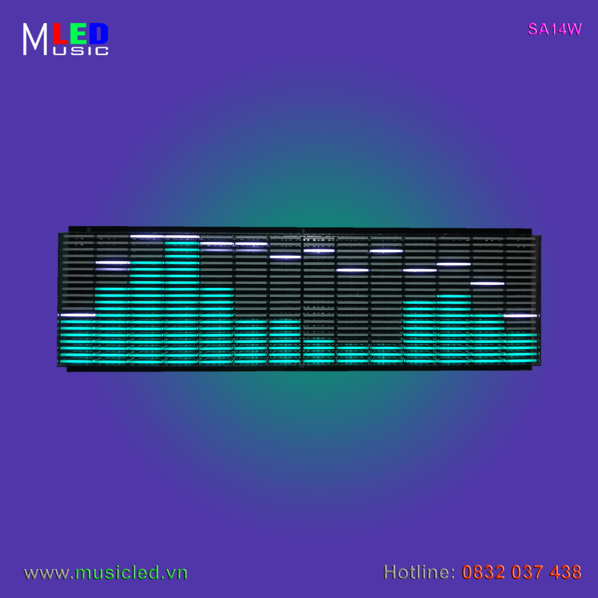 Dàn đèn Music LED nháy theo tần số nhạc 14 cột treo tường (SA14W)