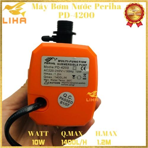 Máy Bơm Nước Periha PD-4200 (10W-1400L/H-1.2M) - Máy Bơm Periha PD4200 Lọc Nước Cho Hồ Cá Cảnh