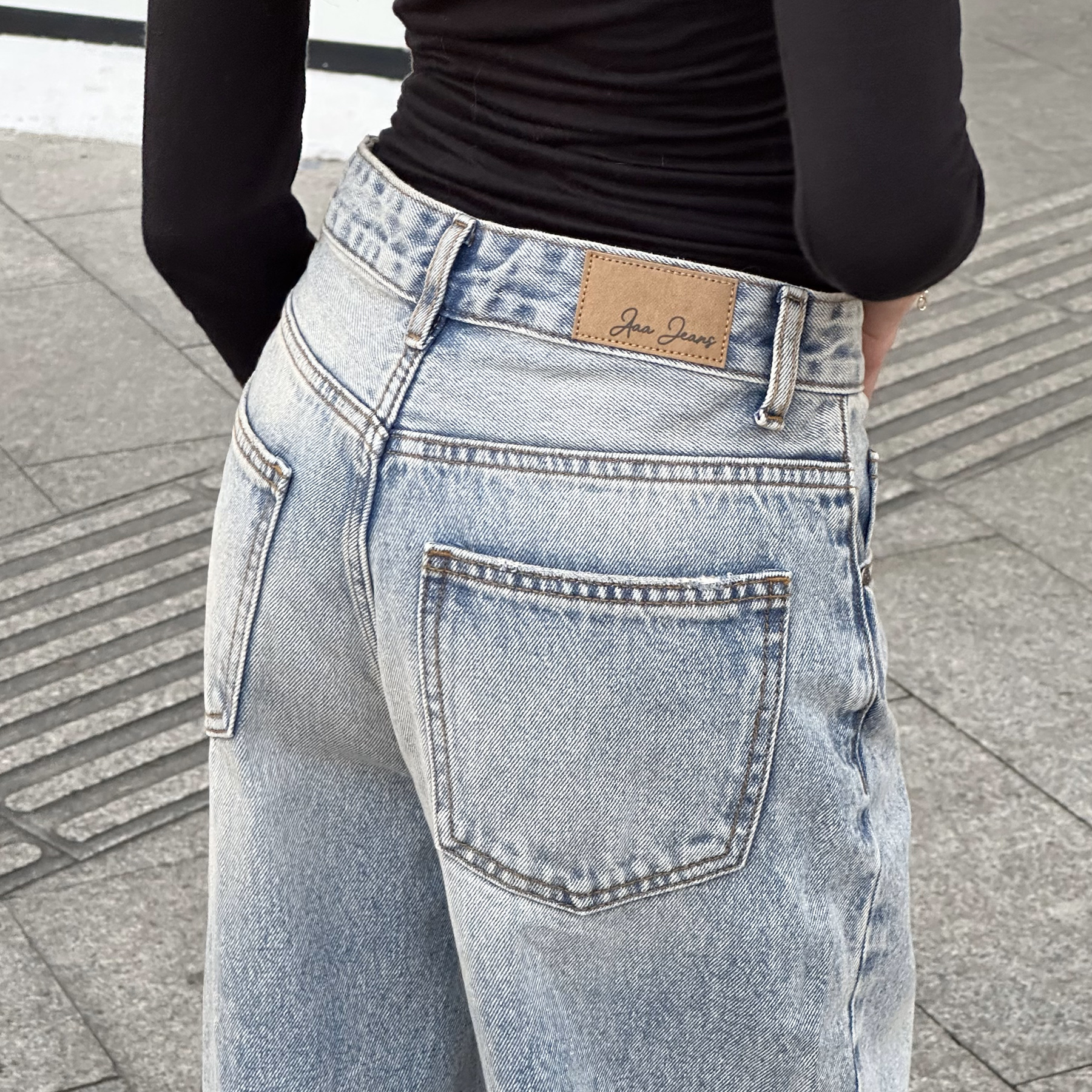 Quần Jean Ống Rộng Classic Air Blue Aaa Jeans