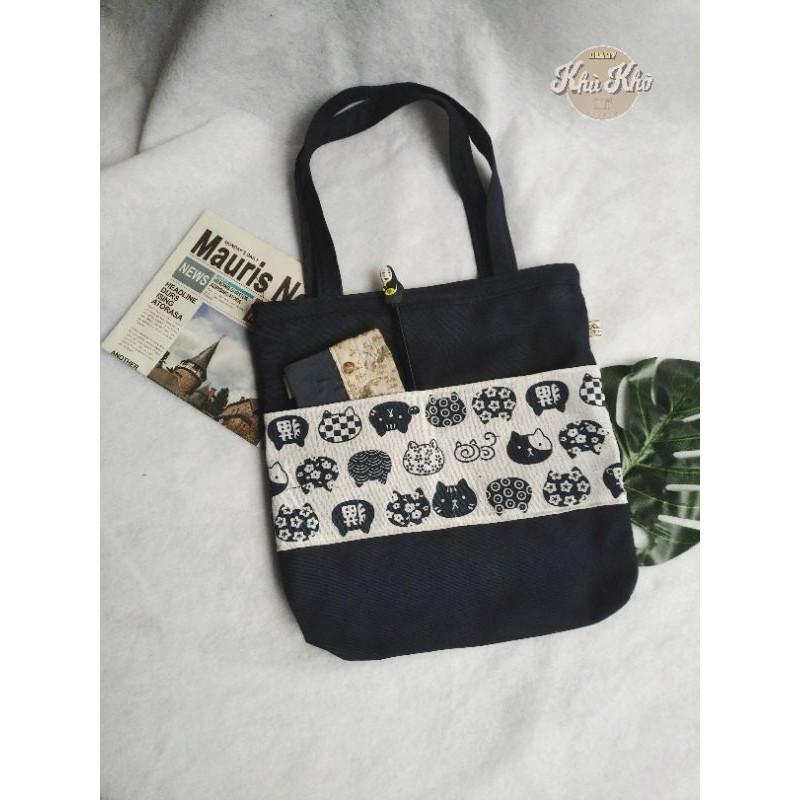 TÚI TOTE HANDMADE 100% VẢI CANVAS - ảnh chi tiết phía sau