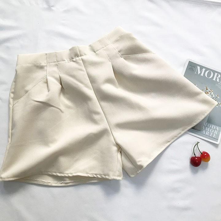 Quần đùi nữ từ 45-52kg - quần short nữ vải kaki mềm mát Lưng Cao - QU63