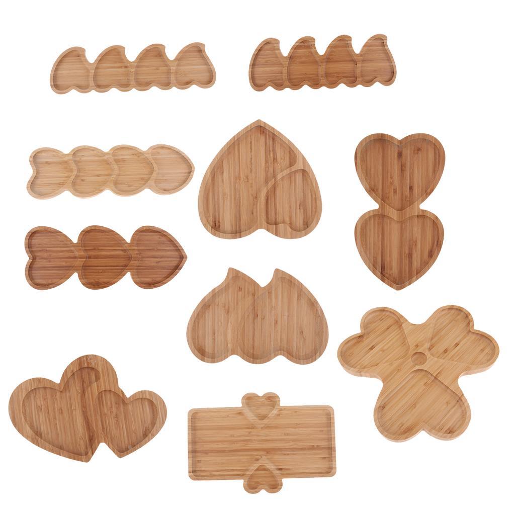 Wooden Serving Tray Plate Fruit Tea Coffee Breakfast Platter